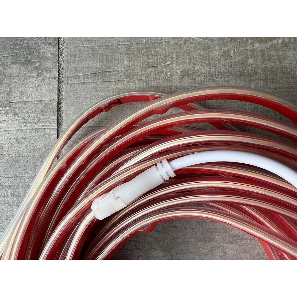 EUROPEAN PLUG!!!! 220v LED Ribbon Adhesive COB Strip Light Warm White 12m 39ft